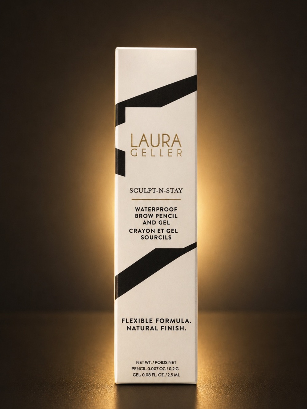 Laura Geller Sculpt-N-Stay Waterproof Brow Pencil & Gel — DARKBROWN + SAMPLES